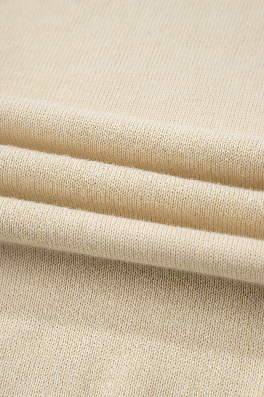 Solid Button-Front Rolled Hem Sweater Top