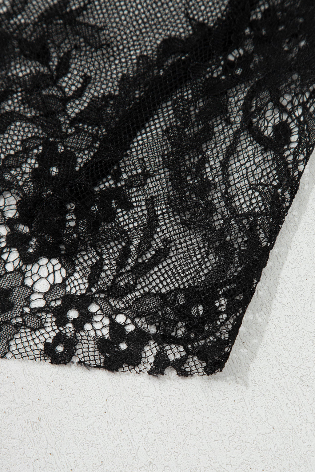 Polka Dot Sheer Lace Patchwork Asymmetric Skirt