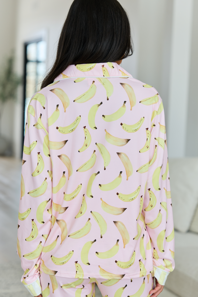 Cozy Crush Long Sleeve Pajama Top - Banana Bliss SALE