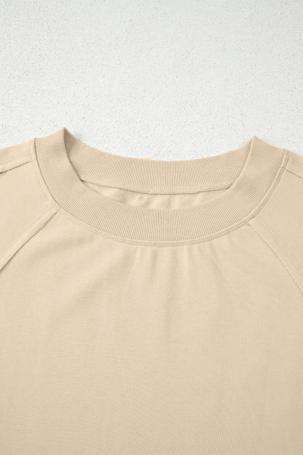 Solid Raw Seam Patchwork Baggy Sweatshirt