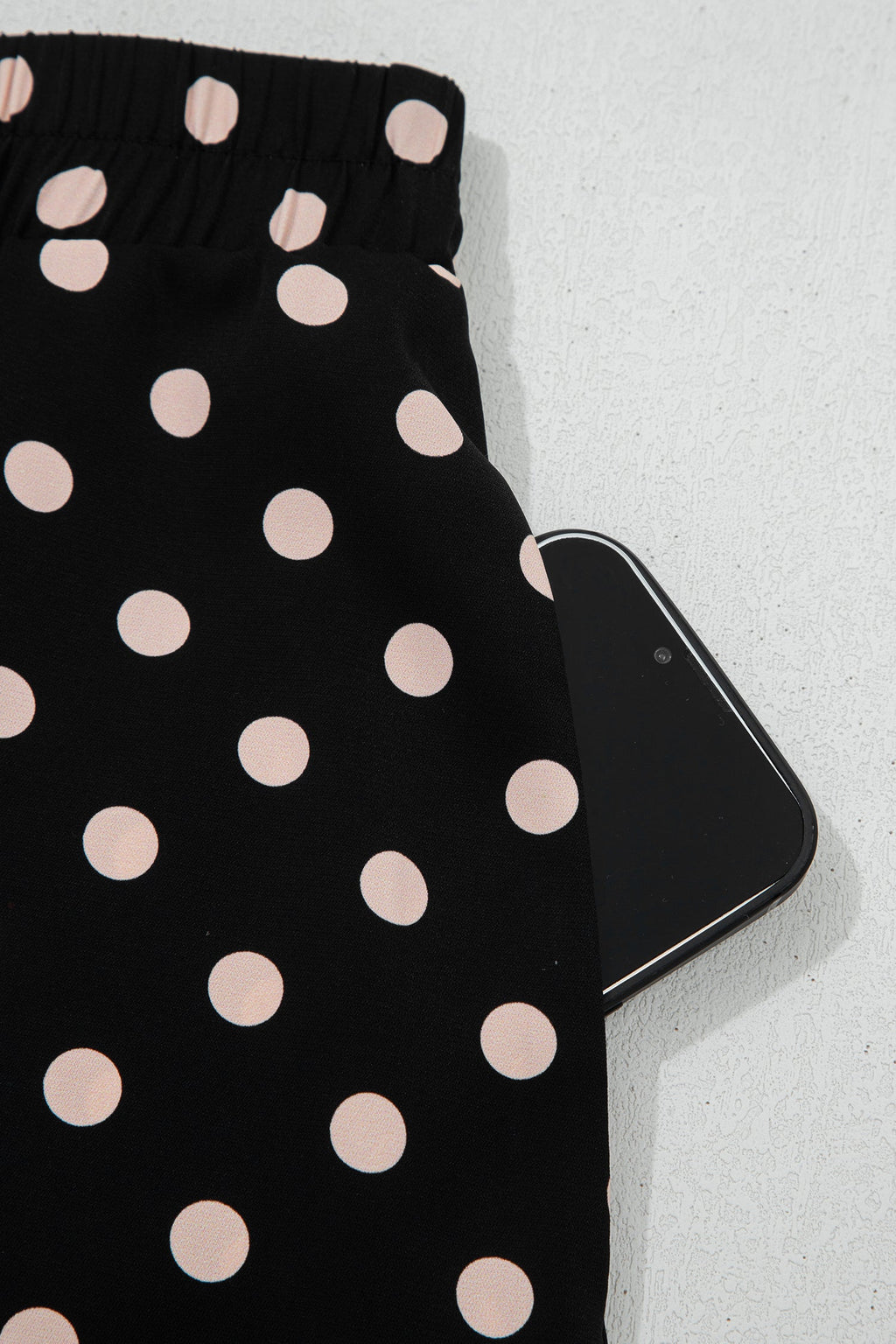 Polka Dot Sheer Lace Patchwork Asymmetric Skirt