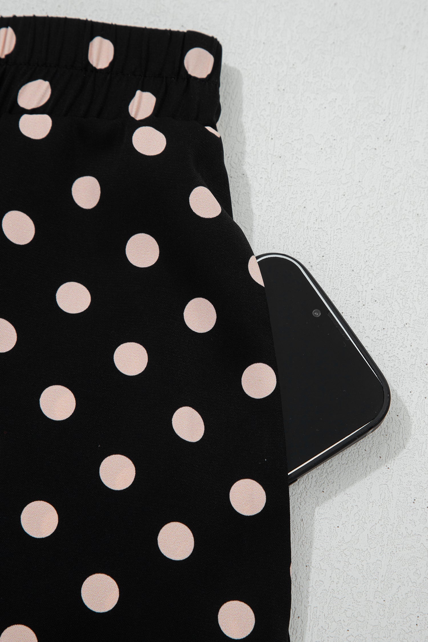 Polka Dot Sheer Lace Patchwork Asymmetric Skirt