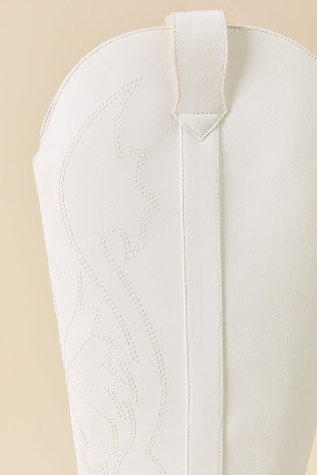Shania White Cowboy Boots