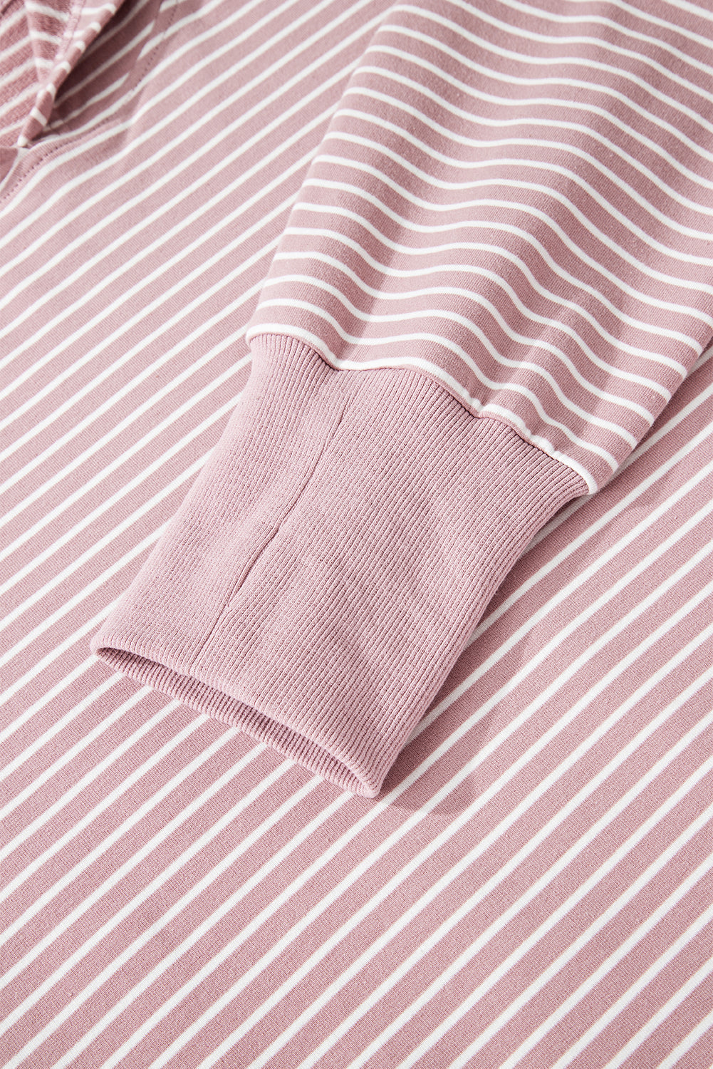 Stripe Thumbhole Drop Shoulder Sleeve Hoodie