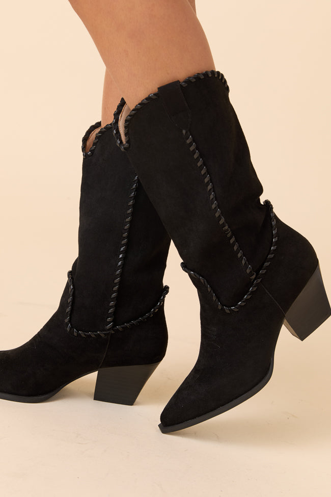 Tilley Black Whipstitch Cowboy Boots SALE