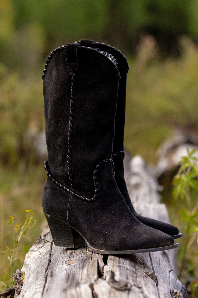 Tilley Black Whipstitch Cowboy Boots SALE
