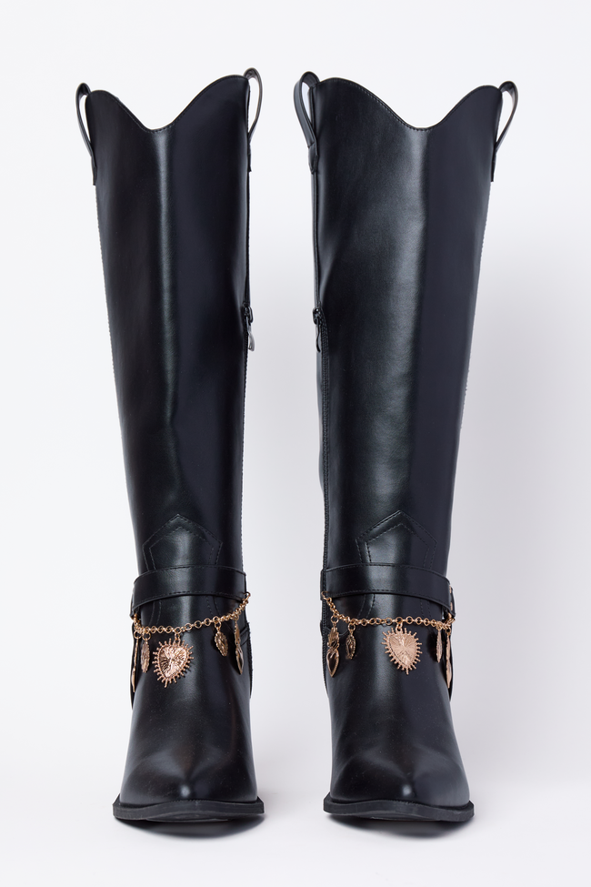 Cattle Black Charm Cowboy Boots SALE