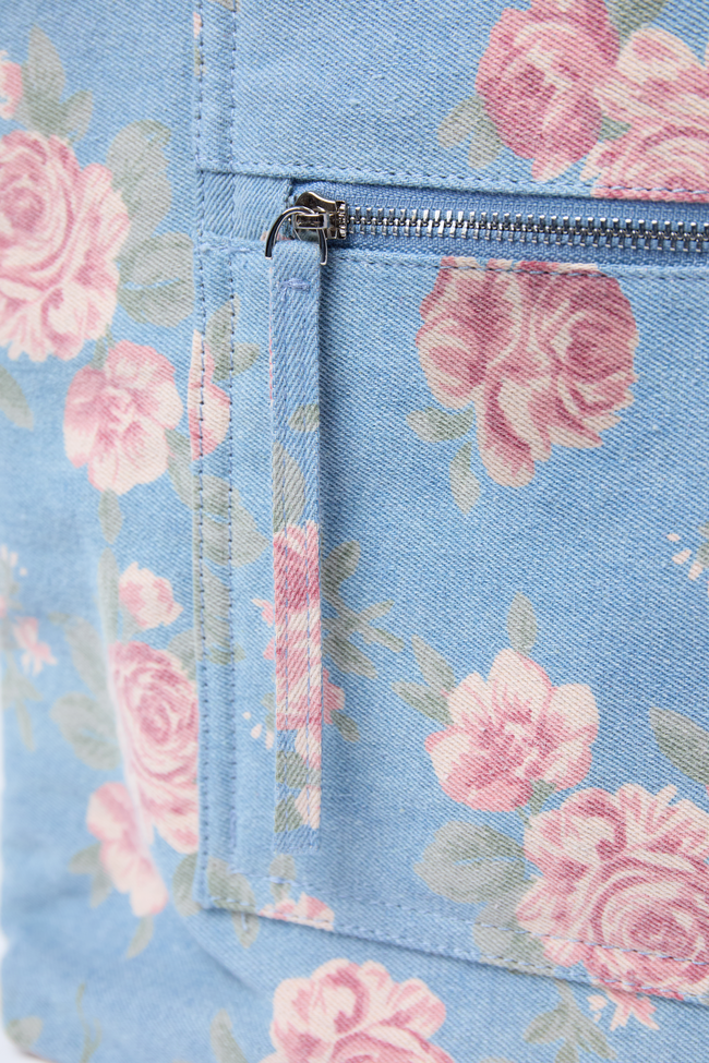 Kian Denim Rose Tote SALE