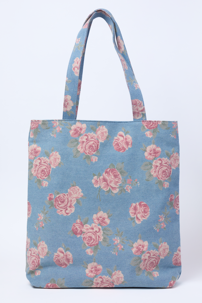 Kian Denim Rose Tote SALE