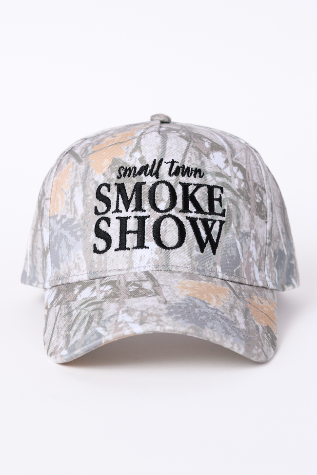 Small Town Smoke Show Camo Trucker Hat