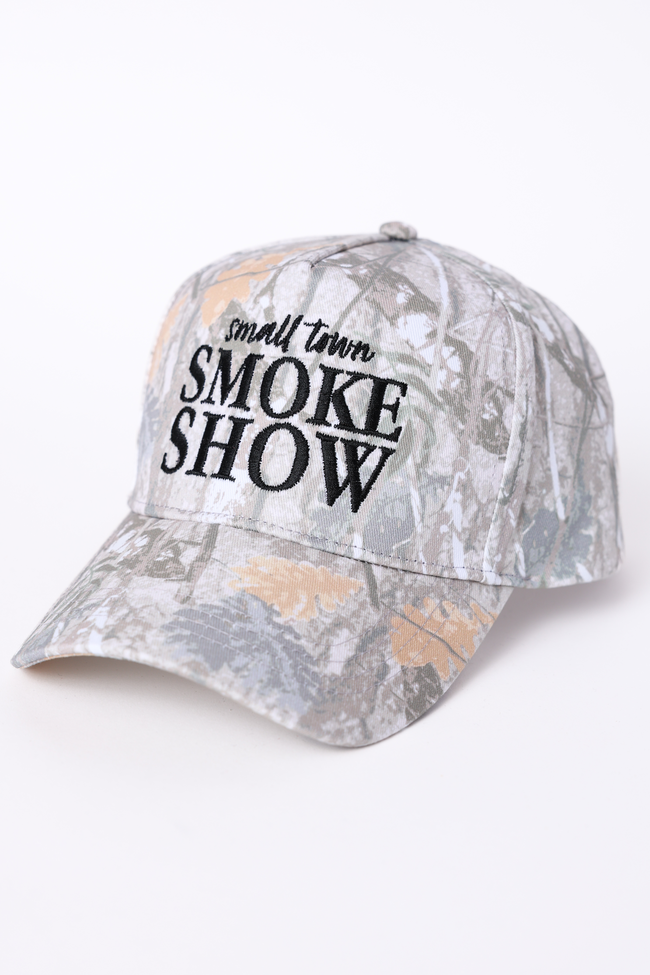 Small Town Smoke Show Camo Trucker Hat