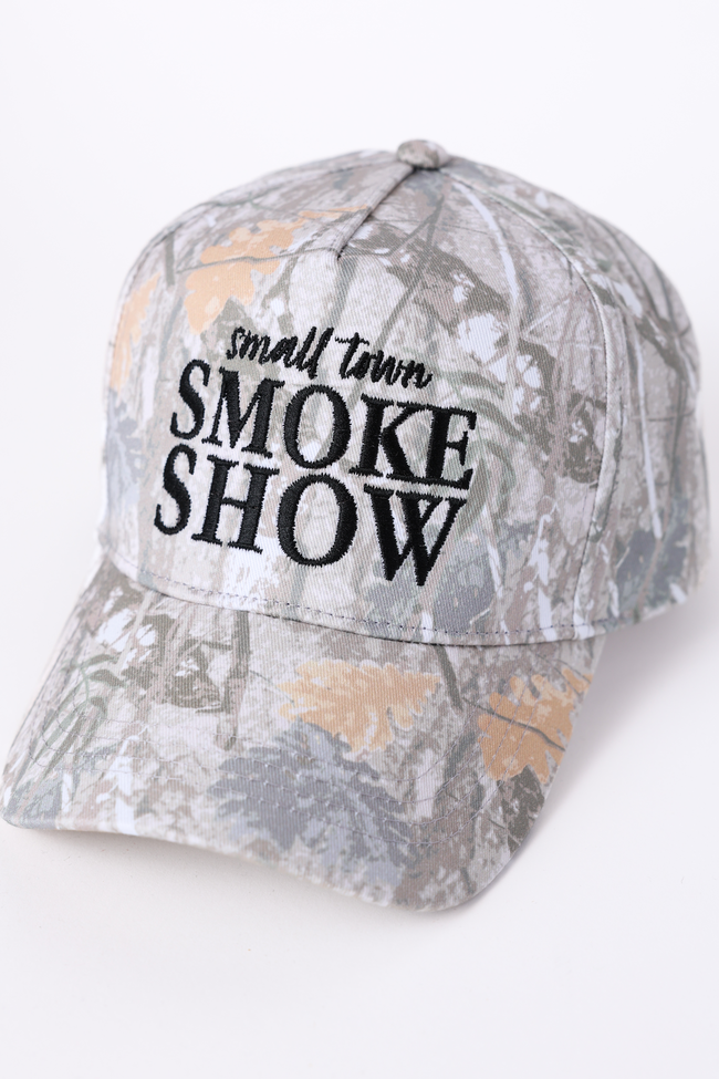 Small Town Smoke Show Camo Trucker Hat