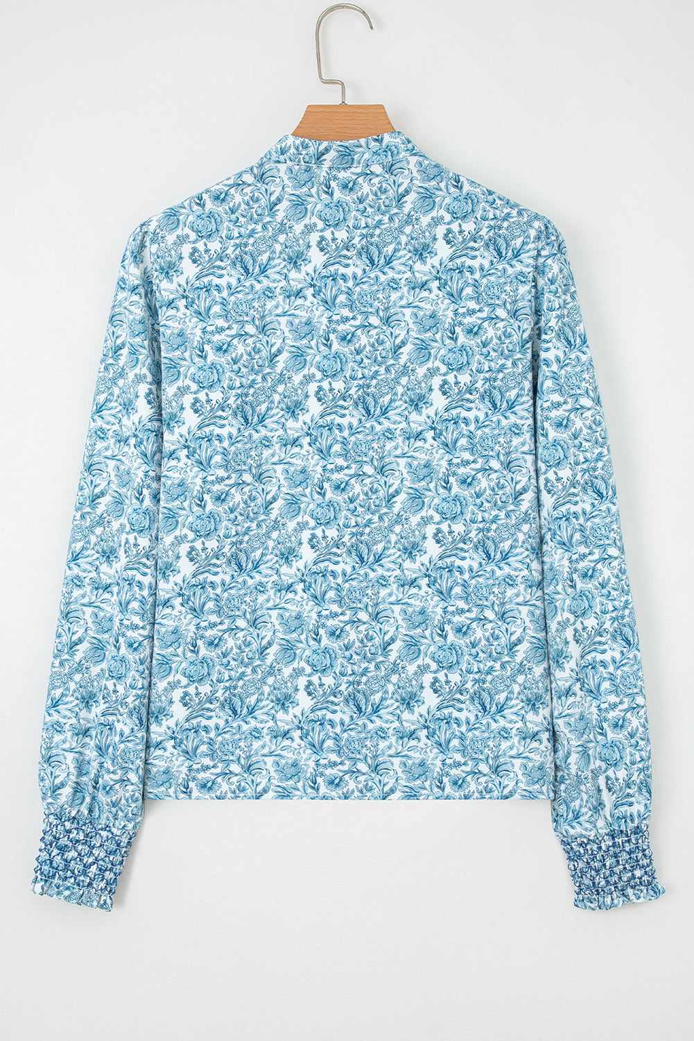 Floral Puff Sleeve Button-Up Shirt