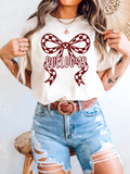 Custom Checkered Bow Tee - Youth