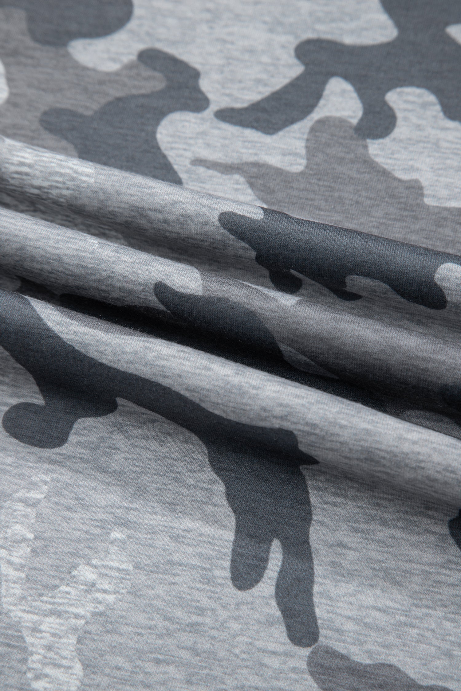 Camo Short Sleeve Round Neck T-Shirt