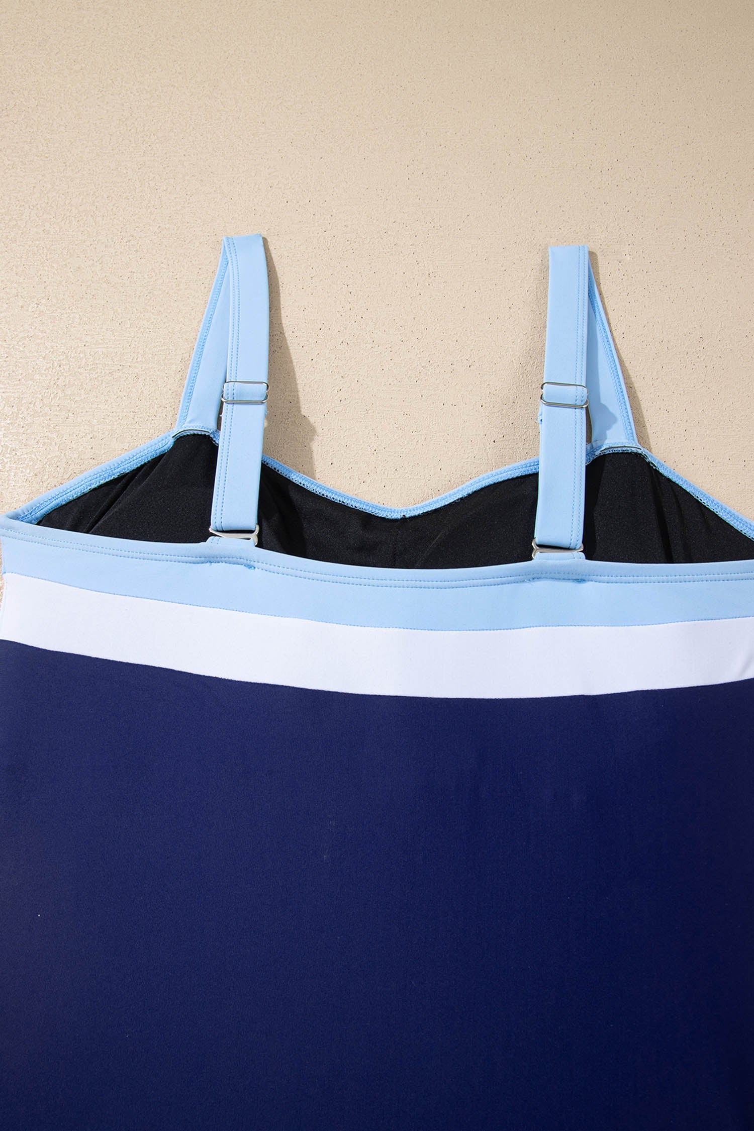 Colorblock Square Neckline One-Piece Swimsuit