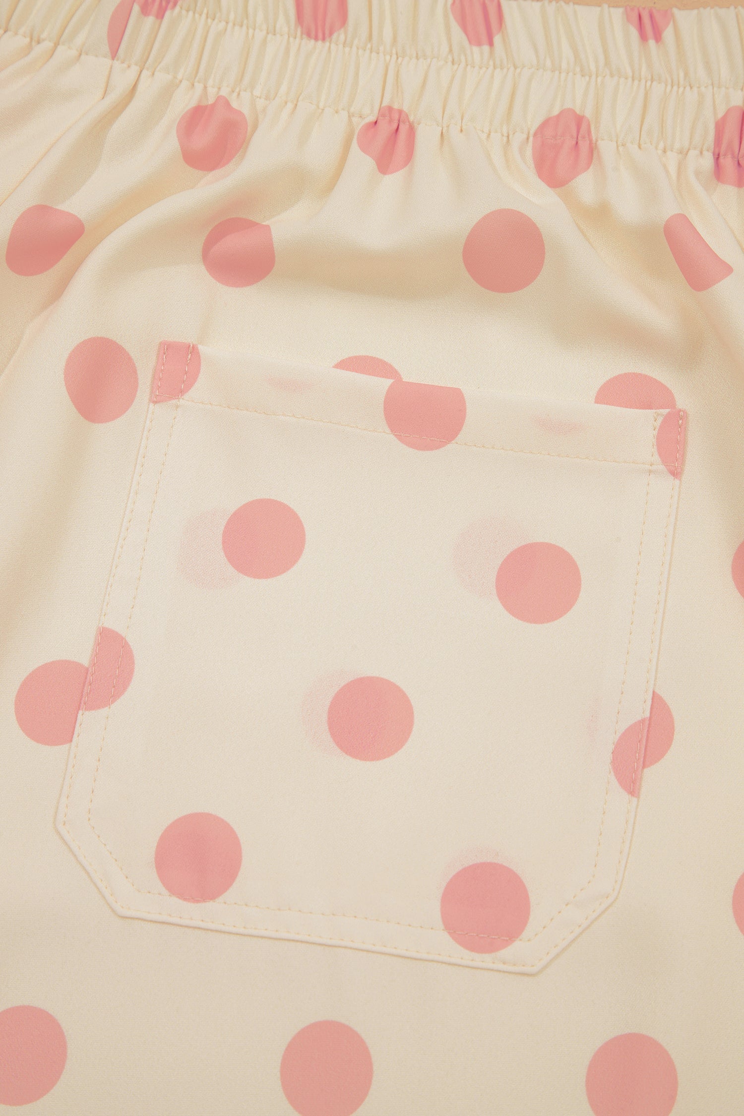 Polka Dot Patch Pocket Wide Leg Pants