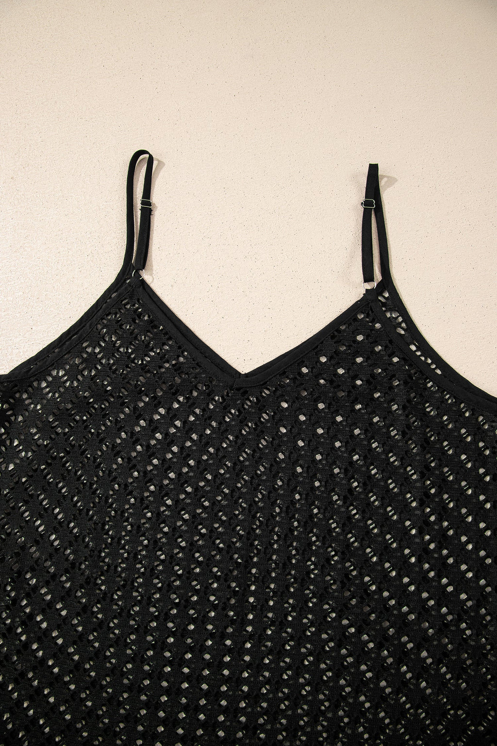 Crochet Patchwork Ruffle Hem Beach Cover-Up