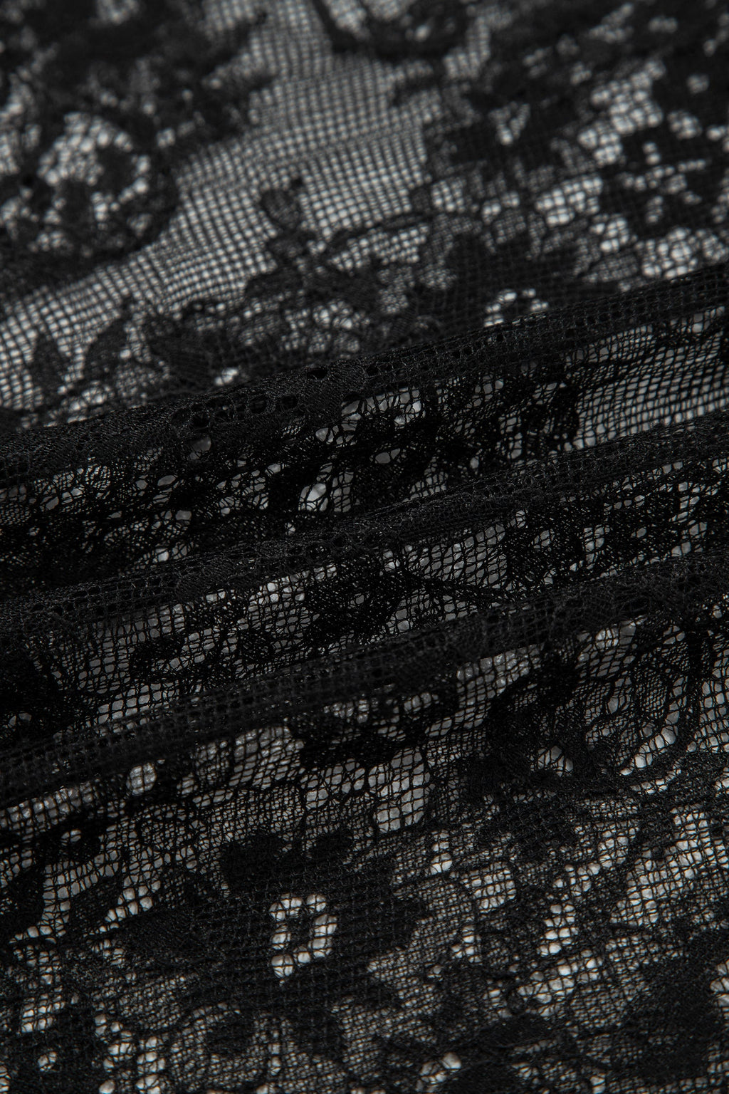 Polka Dot Sheer Lace Patchwork Asymmetric Skirt