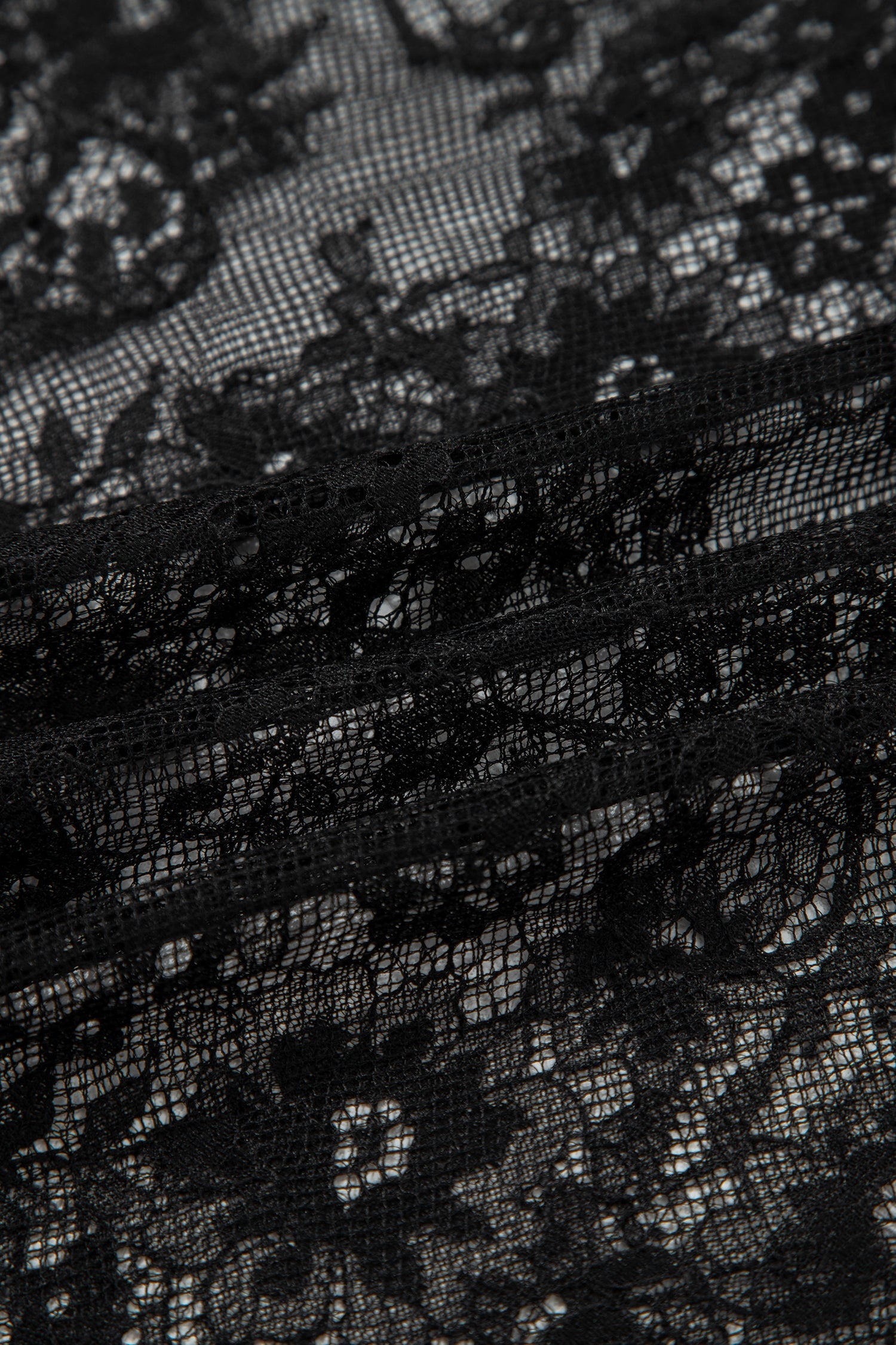 Polka Dot Sheer Lace Patchwork Asymmetric Skirt