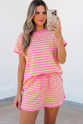 Stripe Loose Top and Skort Set *multiple colors*
