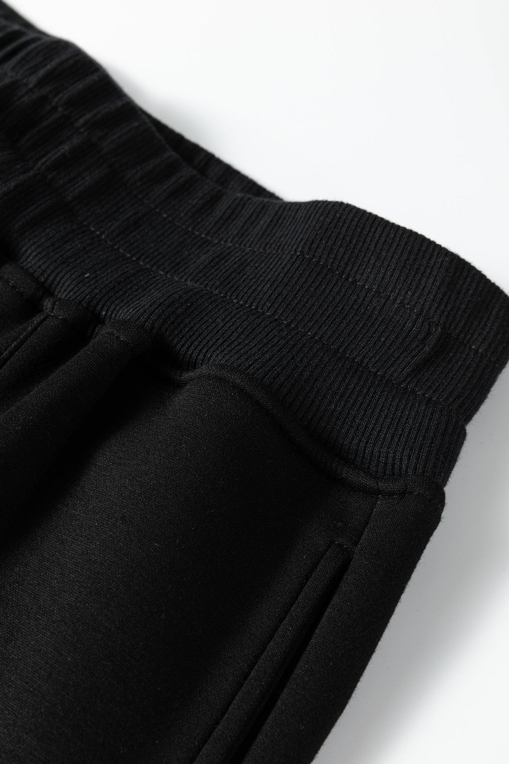 Bristol Black Collared V-Neck Pullover Sweatshirt Sweatpants Set