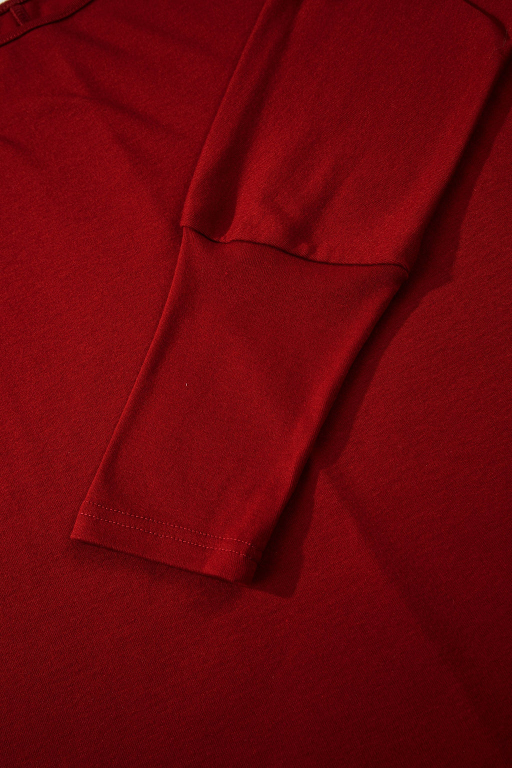 Solid Extended Cuff Long Sleeve Top