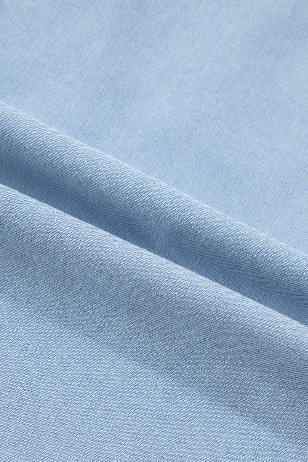 Denim Ruffle Edge Collared Dress w/ Pockets