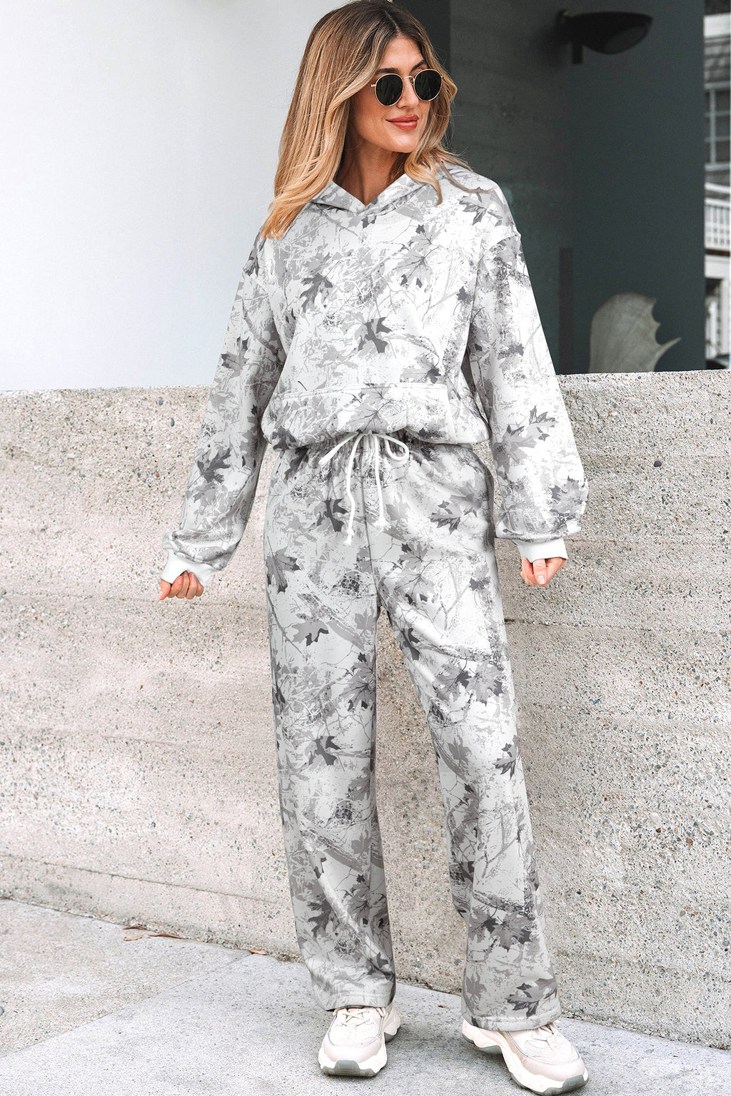 Woodland Camo Hoodie and Sweatpants Set