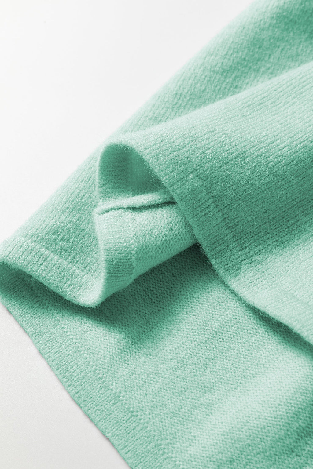 Solid 3/4 Sleeve Boxy Button-Down Cardigan
