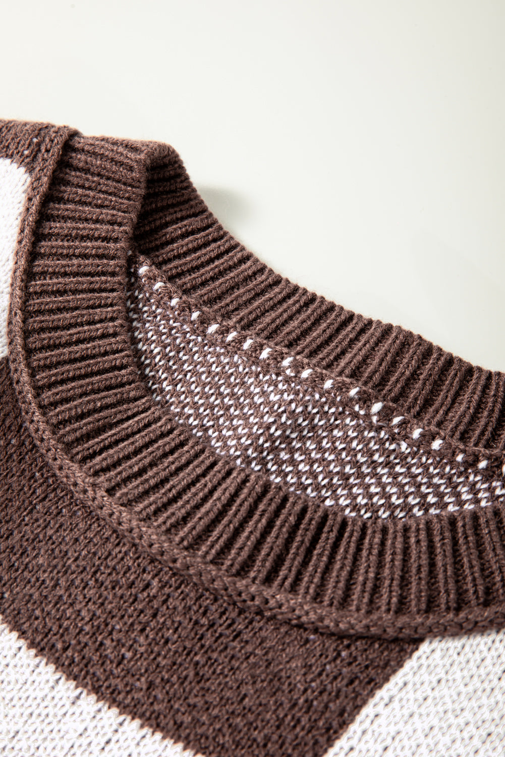 Checker Bishop Sleeve Sweater