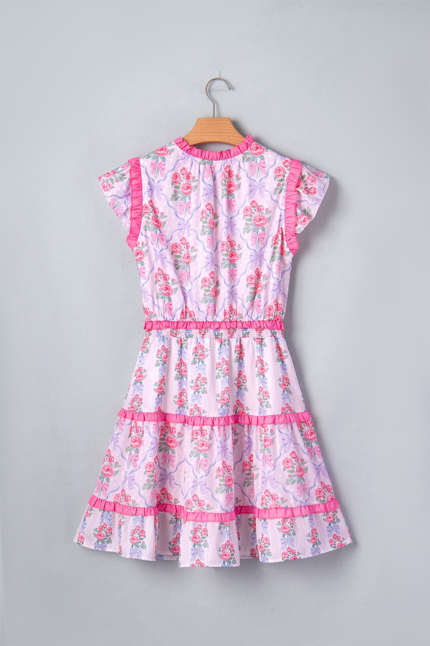 Floral Ruffle Tiered Sleeveless Mini Dress