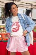 Farmers Market Cherries Ivory Graphic Tee
