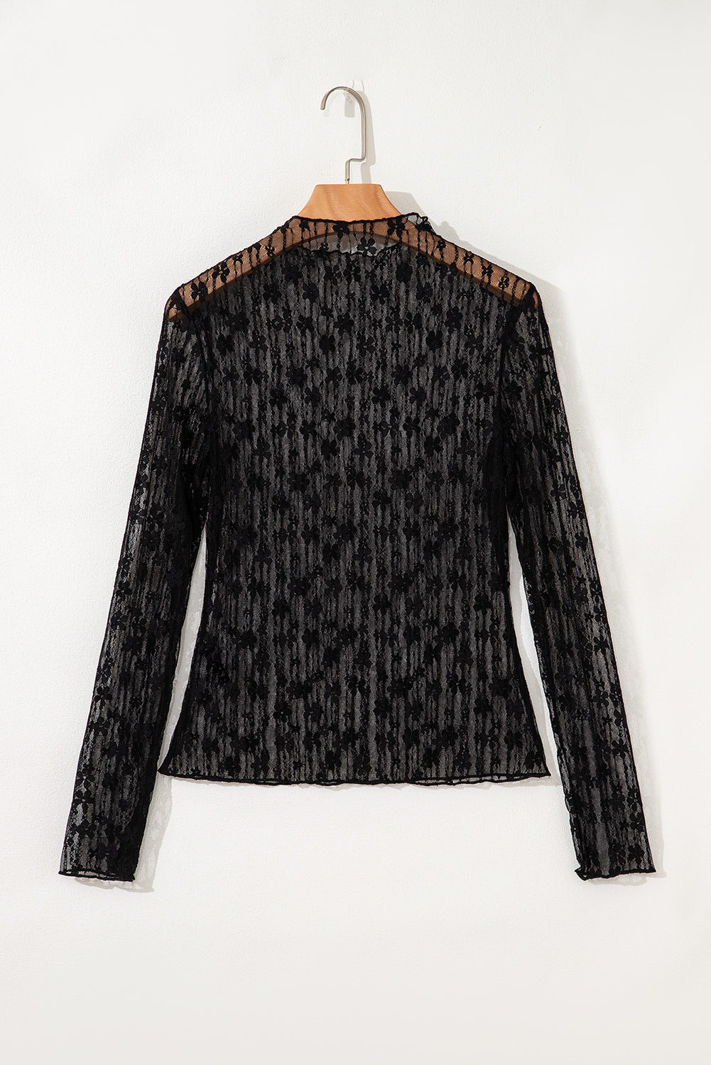 Floral Sheer Lace Long Sleeve Top