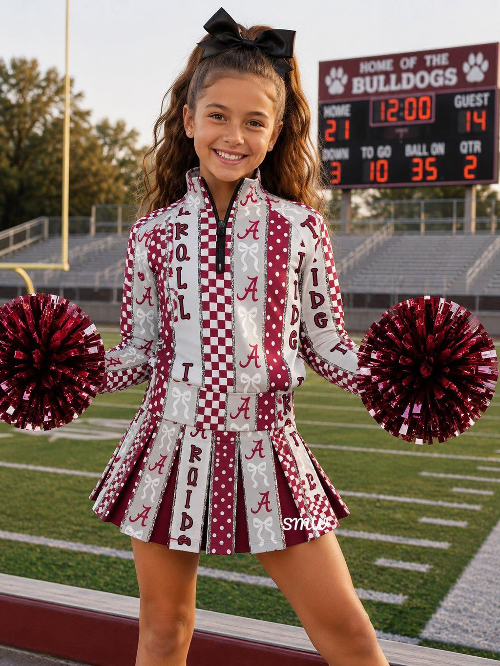 Magnolia Custom Scuba & Pleated Cheer Skirt Set