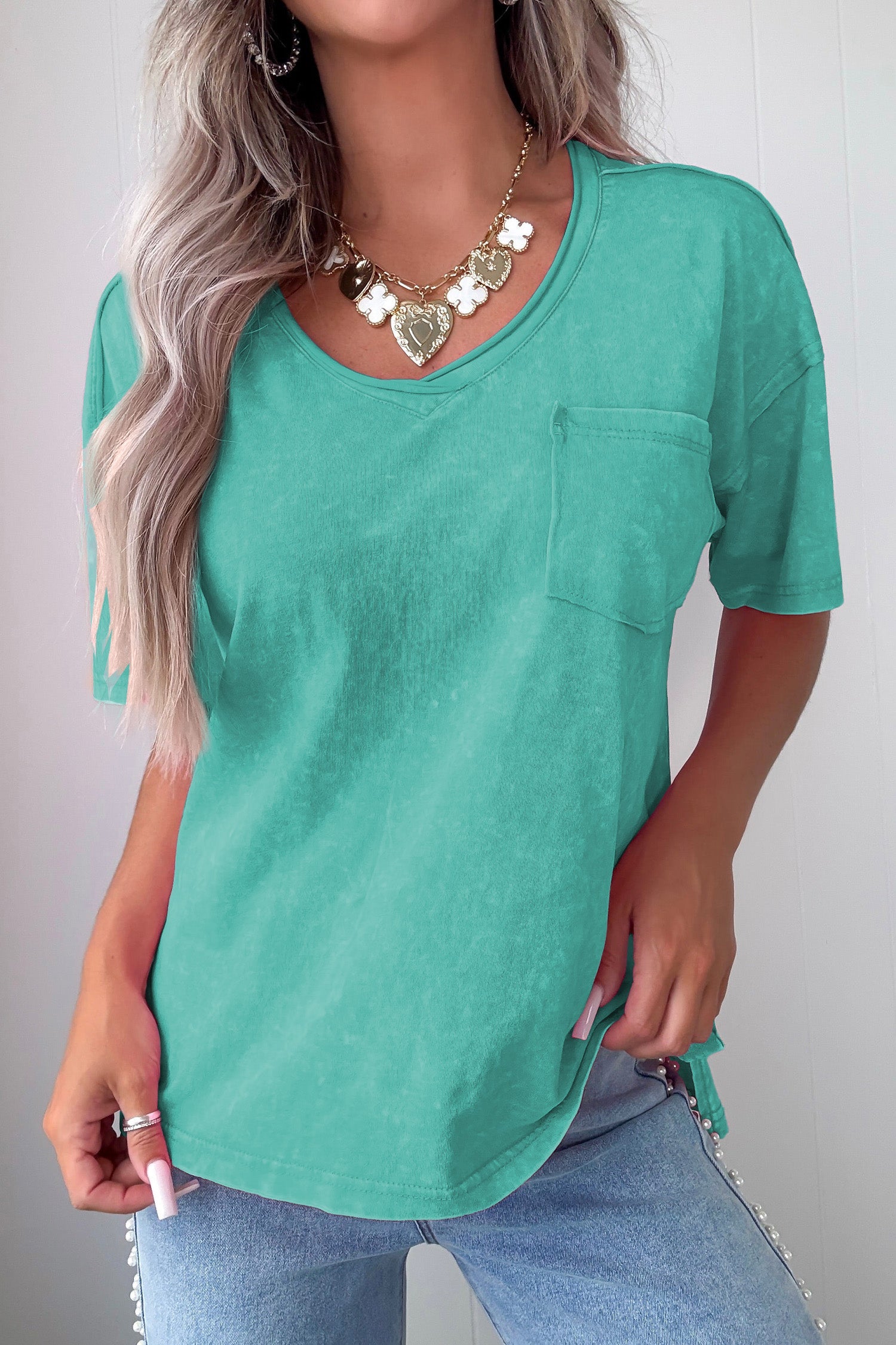 Solid Mineral Wash Short Sleeve T-Shirt
