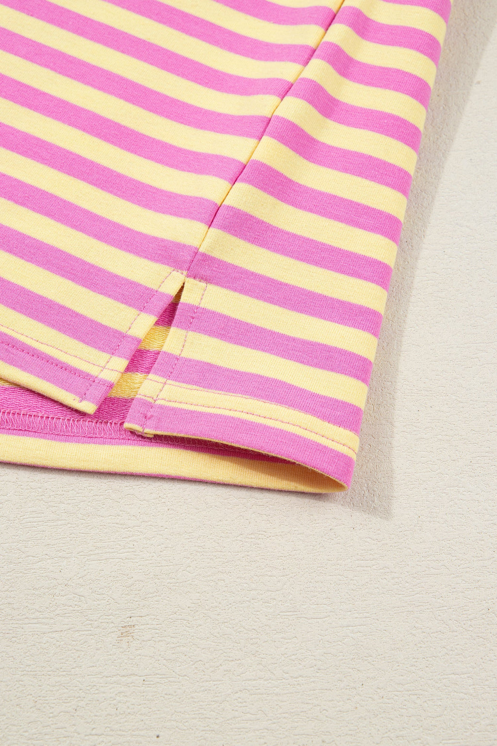 Stripe Terry Knit Top & Shorts Set