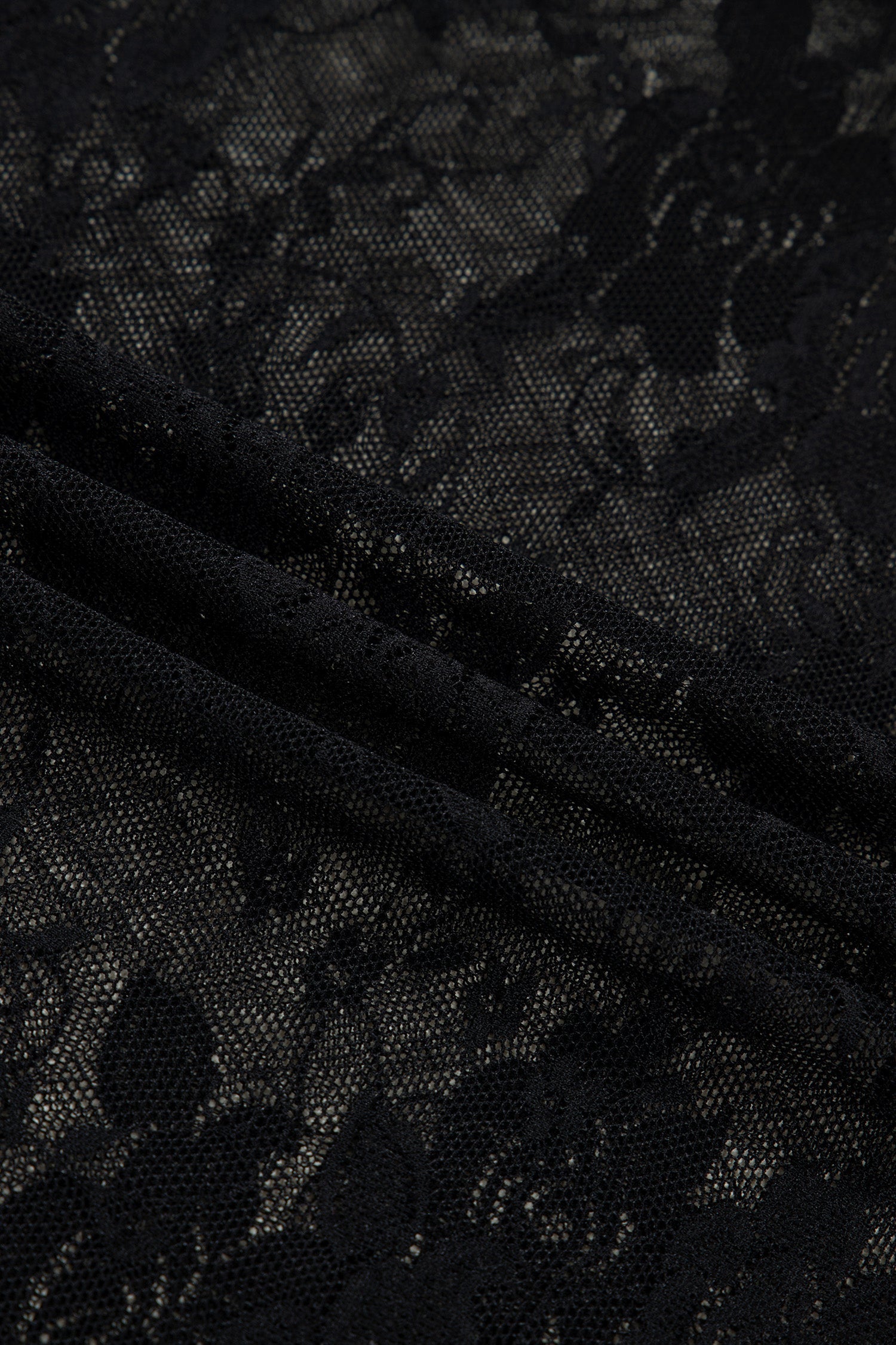 Floral Lace Sheer Mesh Short Sleeve Top