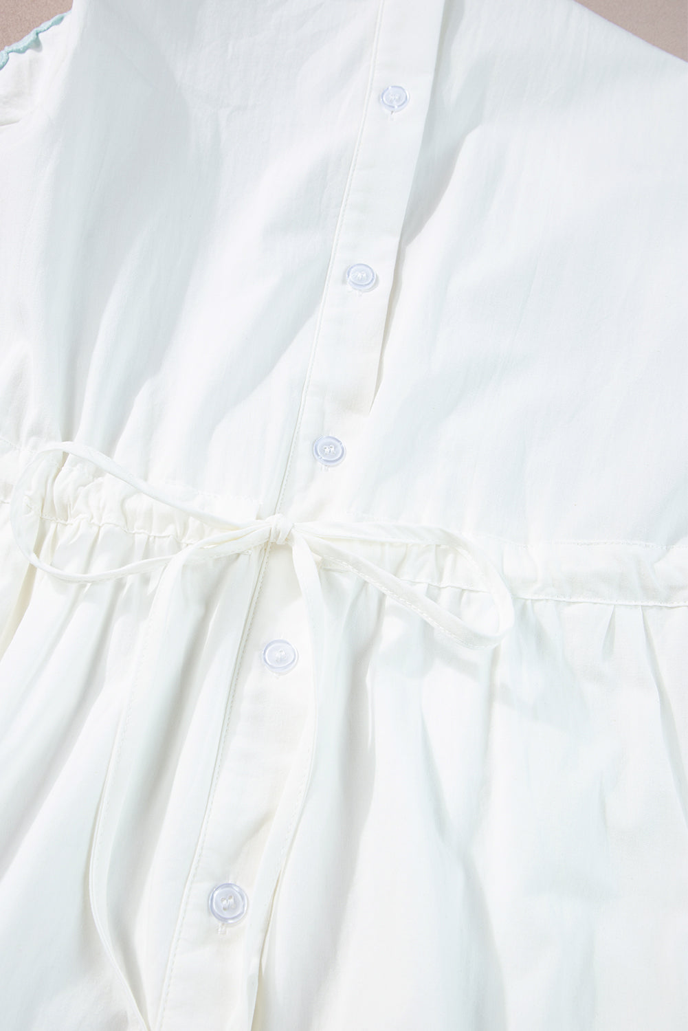 Colorblock Ricrac Trim Drawstring Waist Dress