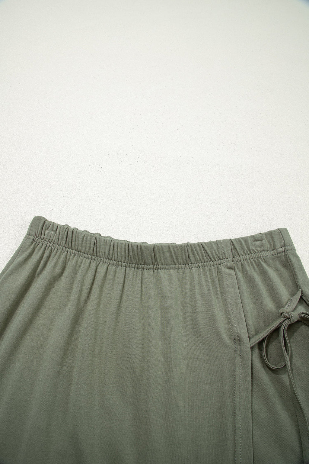 Solid Oversize Tee & Tie-Wrap Mini Skort Set
