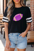 Black Football Glitter Shirt