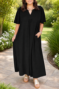 Black Plus Loose Dress RTS