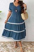 Blue Plus Dot Lace Dress RTS