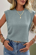 Blue Textured Tank Top