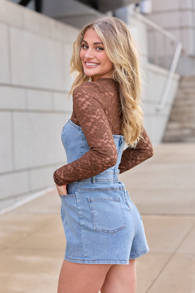 Jayla Strapless Denim Romper