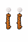 Bengals Pom Pom Drop Earrings