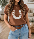 Chestnut Horseshoe Knit Sweater