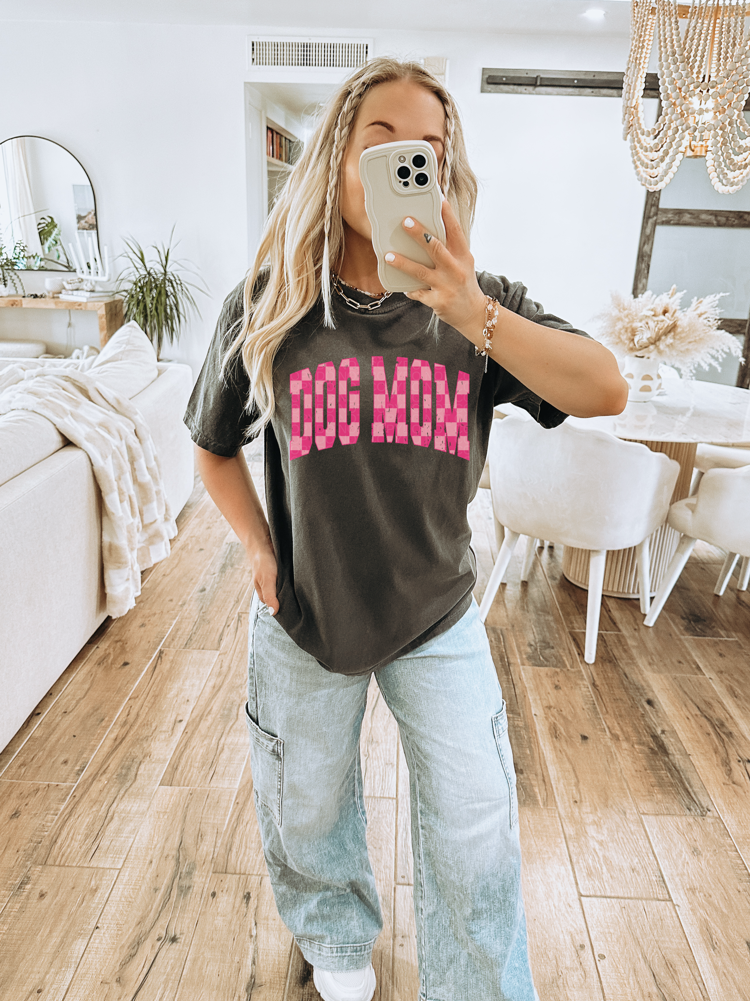 Cheeckered dog mom pepper- multiple styles