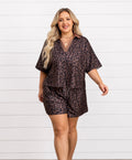 Brown Plus Size Short Set