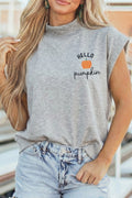Hello Pumpkin Embroidered Top